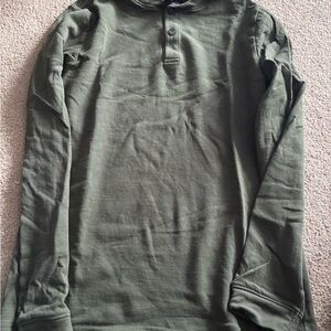 Janie and Jack Olive Green Long Sleeve Henley